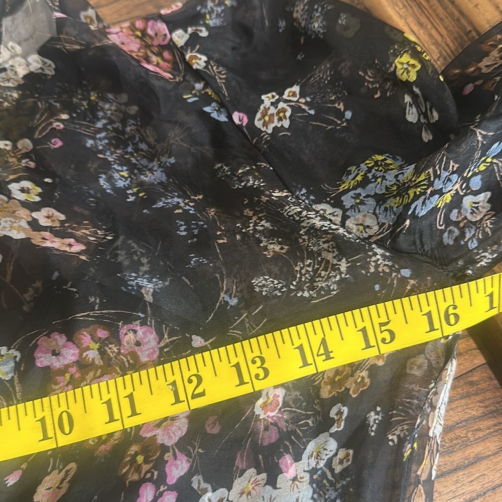 Cinq à Sept Black Floral Ruffle Maxi Dress - Picture 13 of 14